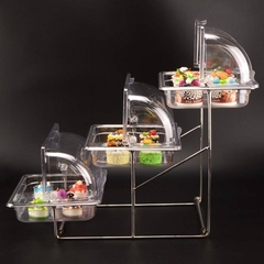 KHAY BUFFET 3 TẦNG CÓ NẮP ĐẬY CAO CẤP