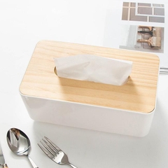 HỘP ĐỰNG GIẤY ĂN MẶT GỖ