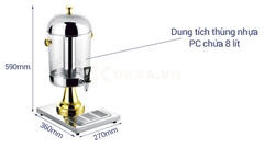 BÌNH ĐỰNG NƯỚC BUFFET MẠ VÀNG CAO CẤP