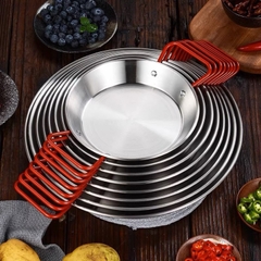 CHẢO INOX HQ 2 QUAI ĐỎ TIỆN DỤNG