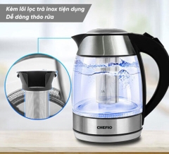 Ấm siêu tốc thủy tinh CHEFIO 1.8L CFK