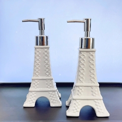 BÌNH ĐỰNG DẦU GỘI SỮA TẮM HÌNH THÁP MÀU TRẮNG