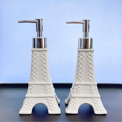 BÌNH ĐỰNG DẦU GỘI SỮA TẮM HÌNH THÁP MÀU TRẮNG