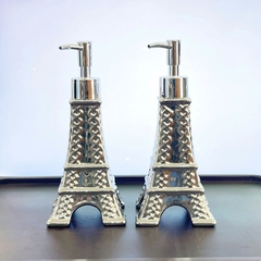 BÌNH ĐỰNG DẦU GỘI SỮA TẮM HÌNH THÁP MÀU BẠC