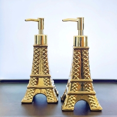 BÌNH ĐỰNG DẦU GỘI SỮA TẮM HÌNH THÁP MÀU VÀNG ĐỒNG