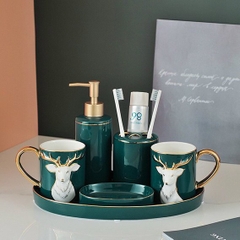 BỘ 6 MÓN ĐỰNG PHÒNG TẮM CHẤT LIỆU SỨ