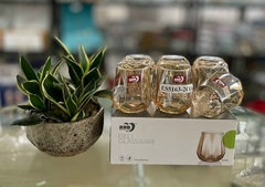 BỘ 6 CỐC THỦY TINH VÀNG HÀNG ĐẸP GIÁ RẺ