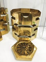 BÌNH ĐỰNG NƯỚC TRÁI CÂY BÁT GIÁC MẠ VÀNG