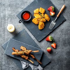 PHIẾN ĐÁ ĐEN TỰ NHIÊN TRANG TRÍ MÓN ĂN