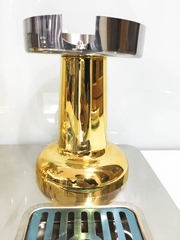 BÌNH 3 NGĂN ĐỰNG NƯỚC HÌNH TRỤ MẠ VÀNG