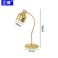 ĐÈN HÂM NÓNG THỨC ĂN MẠ VÀNG 1 BÓNG A1