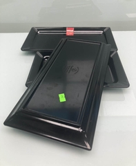 ĐĨA CHỮ NHẬT MELAMINE ĐEN CT