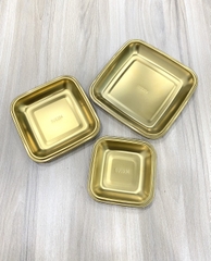 ĐĨA INOX 2 LỚP MẠ VÀNG HÀN QUỐC VUÔNG