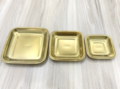 ĐĨA INOX 2 LỚP MẠ VÀNG HÀN QUỐC VUÔNG
