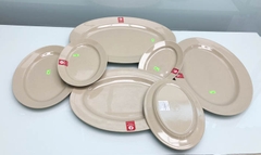 ĐĨA XOÀI OVAL NÂU ĐÁ PV