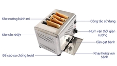 LÒ NƯỚNG BÁNH MÌ NẢY 4 Ô GIÁ TỐT