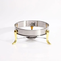 KHAY ĐỰNG BUFFET TRÒN MẠ VÀNG