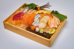 KHAY CHỮ NHẬT TRƯNG BÀY SHUSHI GIẢ GỖ