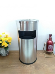 THÙNG RÁC GẠT TÀN INOX TRẮNG TO