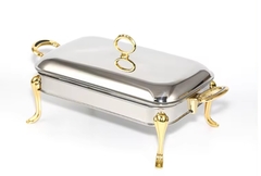 KHAY HẤP  BUFFET MẠ VÀNG HÌNH CHỮ NHẬT