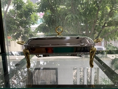 KHAY HẤP  BUFFET MẠ VÀNG HÌNH CHỮ NHẬT