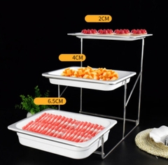 KHAY BUFFET 3 TẦNG CÓ NẮP ĐẬY CAO CẤP