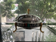 KHAY ĐỰNG BUFFET TRÒN MẠ VÀNG