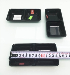 KHAY CHẤM 2 NGĂN PHÍP ĐEN