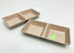 KHAY ĐỰNG ĐỒ CHẤM 2 NGĂN NÂU ĐÁ