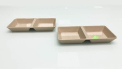 KHAY ĐỰNG ĐỒ CHẤM 2 NGĂN NÂU ĐÁ