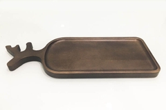 KHAY GỖ TRƯNG BÀY ĐỒ ĂN TAY CẦM SỪNG HƯƠU