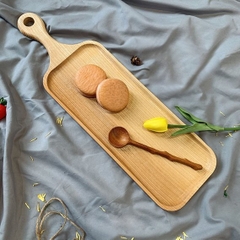 KHAY DECO ĐỒ ĂN BẰNG GỖ CÓ TAY CẦM