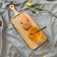 KHAY DECO ĐỒ ĂN BẰNG GỖ CÓ TAY CẦM