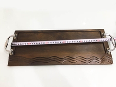 KHAY GỖ TRƯNG BÀY ĐỒ ĂN LƯỢN SÓNG ĐẸP MẮT