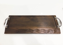 KHAY GỖ TRƯNG BÀY ĐỒ ĂN LƯỢN SÓNG ĐẸP MẮT