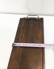 KHAY GỖ TRƯNG BÀY ĐỒ ĂN LƯỢN SÓNG ĐẸP MẮT