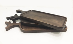 KHAY GỖ TRƯNG BÀY ĐỒ ĂN TAY CẦM SỪNG HƯƠU