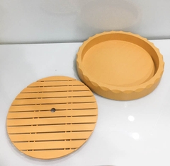 KHAY SHUSHI GIẢ GỖ TRÒN