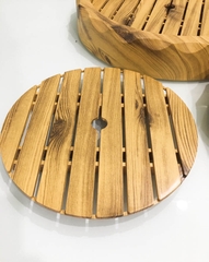 KHAY TRƯNG BÀY SHUSHI GIẢ GỖ TRÒN