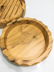 KHAY TRƯNG BÀY SHUSHI GIẢ GỖ TRÒN