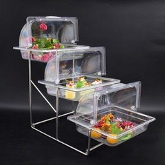 KHAY BUFFET 3 TẦNG CÓ NẮP ĐẬY CAO CẤP