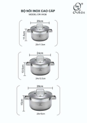 BỘ NỒI INOX ORKIN CHÍNH HÃNG