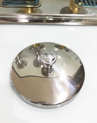 BÌNH 3 NGĂN ĐỰNG NƯỚC HÌNH TRỤ MẠ VÀNG