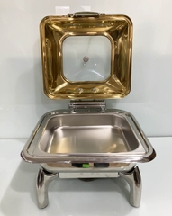 NỒI BUFFET L017 NẮP KÍNH MẠ VÀNG SANG TRỌNG