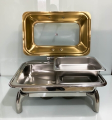 NỒI BUFFET NẮP KÍNH MẠ VÀNG
