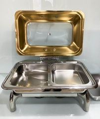 NỒI BUFFET NẮP KÍNH MẠ VÀNG