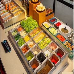 BÀN TRƯNG BÀY ĐỒ ĂN BUFFET GIỮ THỰC PHẨM TƯƠI NGON