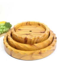 KHAY TRƯNG BÀY SHUSHI GIẢ GỖ TRÒN