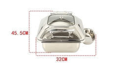 NỒI BUFFET VUÔNG CHÂN INOX 12058