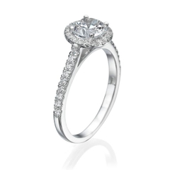New Aurora in White Gold Lab Grown 0.50ct F/VS2 (1.20cttw)